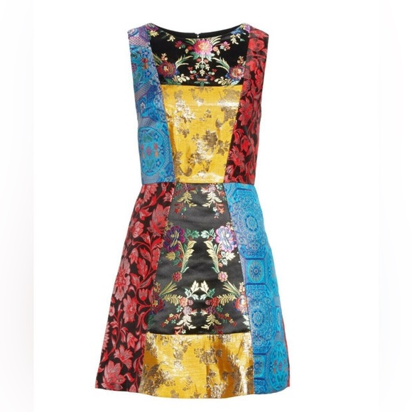 Alice + Olivia Dresses & Skirts - Alice + Olivia Malin Patchwork Dress (size 8, but fits like a size 6)